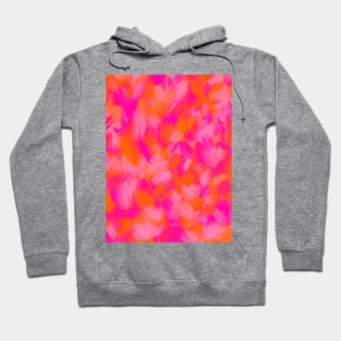 Bright Pink and Orange Brushstrokes Hoodie